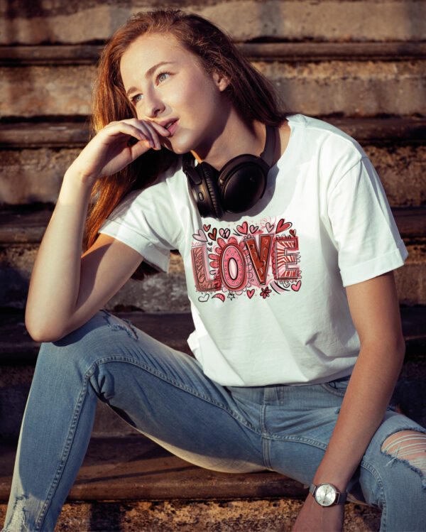 Koszulka na Walentynki Kolorowe LOVE